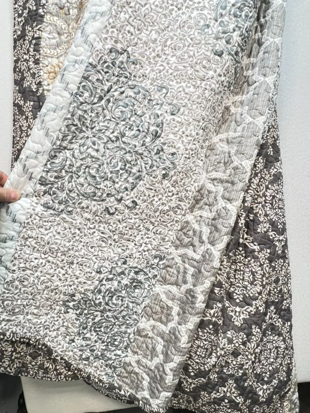 Reversible Kantha Quilt Bedspread Blanket Multicolor King Paisley Floral Bedding